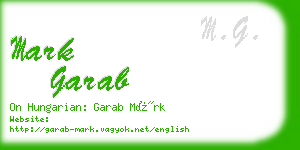 mark garab business card